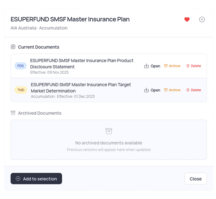 Direct download links for PDS and TMD documents